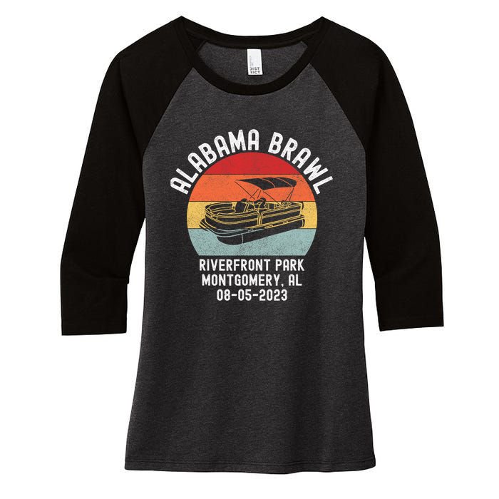 Brawl At Riverfront Park Montgomery Alabama Brawl Women's Tri-Blend 3/4-Sleeve Raglan Shirt