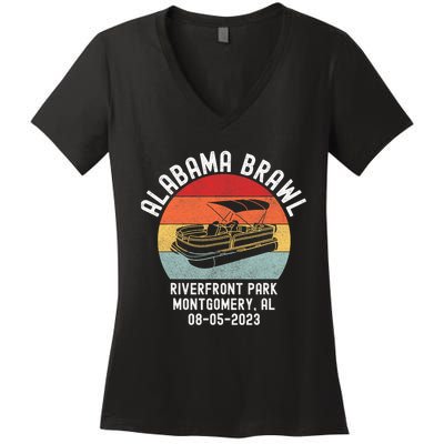 Brawl At Riverfront Park Montgomery Alabama Brawl Women's V-Neck T-Shirt