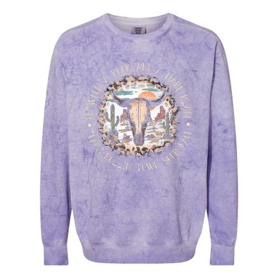 Between A Rock And A Hard Place Tears Rollin Down Sunshine Colorblast Crewneck Sweatshirt