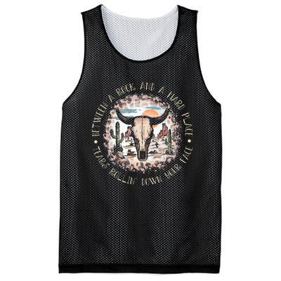 Between A Rock And A Hard Place Tears Rollin Down Sunshine Mesh Reversible Basketball Jersey Tank