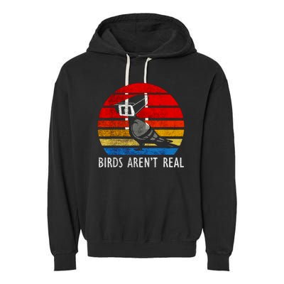 Birds Aren't Real Bird Drone Drones Camera Garment-Dyed Fleece Hoodie