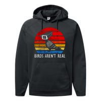 Birds Aren't Real Bird Drone Drones Camera Performance Fleece Hoodie