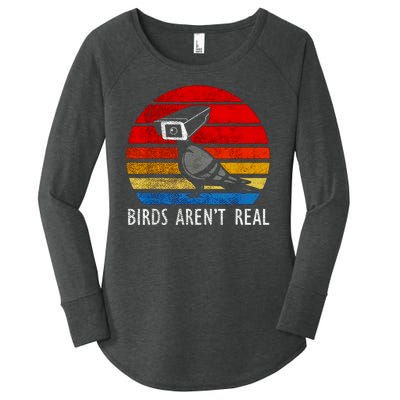 Birds Aren't Real Bird Drone Drones Camera Women's Perfect Tri Tunic Long Sleeve Shirt