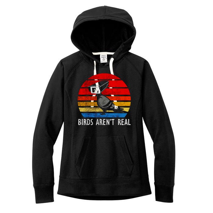 Birds Aren't Real Bird Drone Drones Camera Women's Fleece Hoodie