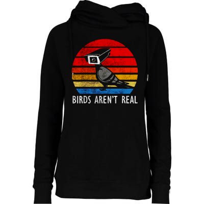 Birds Aren't Real Bird Drone Drones Camera Womens Funnel Neck Pullover Hood