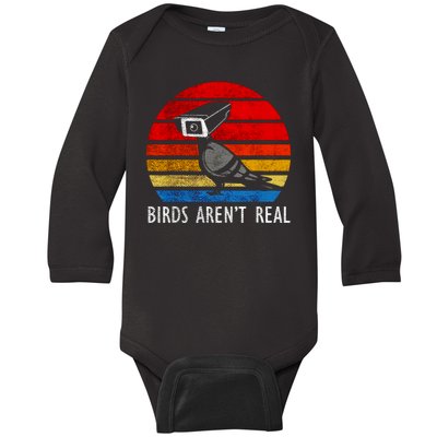 Birds Aren't Real Bird Drone Drones Camera Baby Long Sleeve Bodysuit