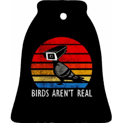 Birds Aren't Real Bird Drone Drones Camera Ceramic Bell Ornament