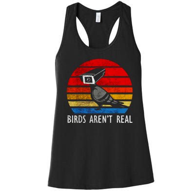 Birds Aren't Real Bird Drone Drones Camera Women's Racerback Tank