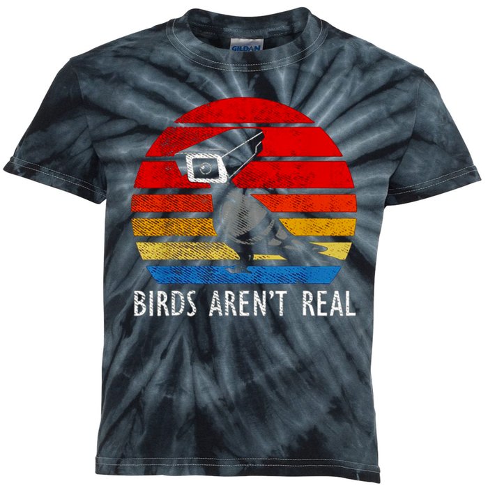 Birds Aren't Real Bird Drone Drones Camera Kids Tie-Dye T-Shirt