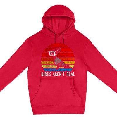 Birds Aren't Real Bird Drone Drones Camera Premium Pullover Hoodie