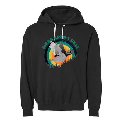 Birds Aren't Real They're Government Camera Garment-Dyed Fleece Hoodie