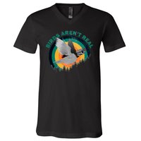 Birds Aren't Real They're Government Camera V-Neck T-Shirt