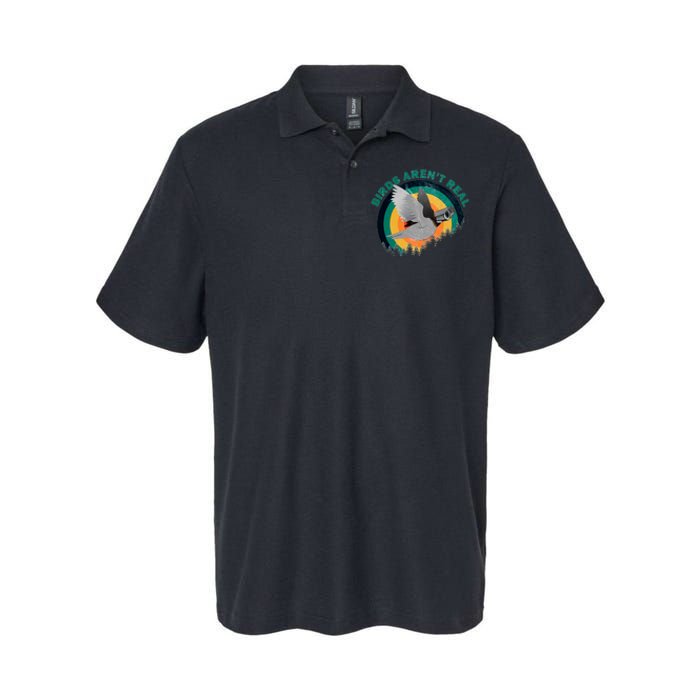 Birds Aren't Real They're Government Camera Softstyle Adult Sport Polo