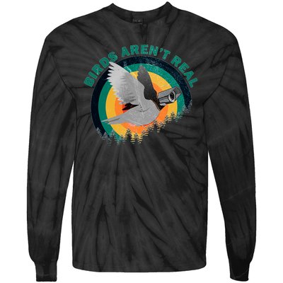 Birds Aren't Real They're Government Camera Tie-Dye Long Sleeve Shirt