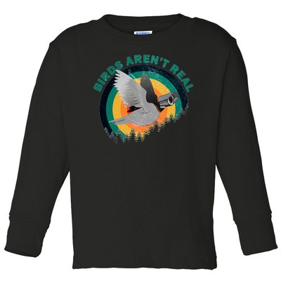 Birds Aren't Real They're Government Camera Toddler Long Sleeve Shirt