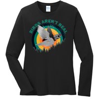 Birds Aren't Real They're Government Camera Ladies Long Sleeve Shirt