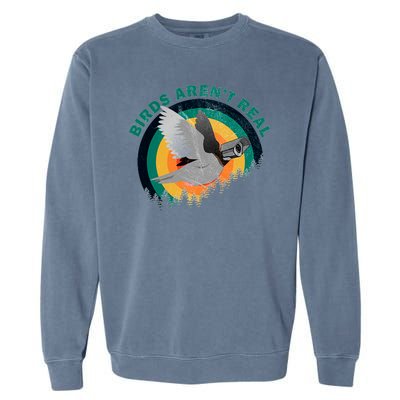 Birds Aren't Real They're Government Camera Garment-Dyed Sweatshirt