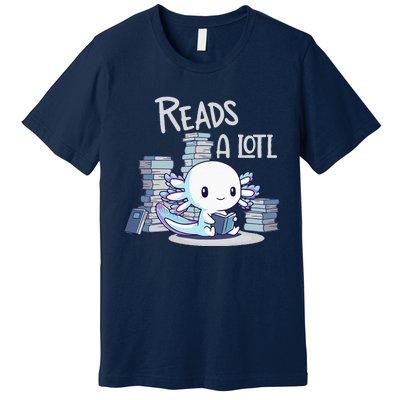 Bookman Axolotl ReadsALotl Premium T-Shirt