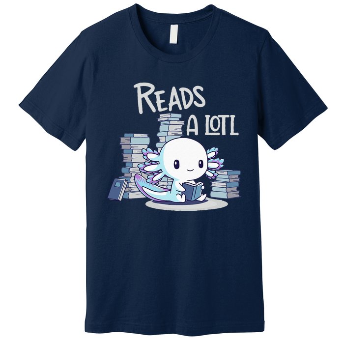 Bookman Axolotl ReadsALotl Premium T-Shirt