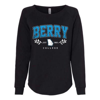 Berry Arch Retro College Athletic Sports Womens California Wash Sweatshirt