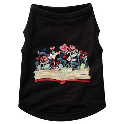 Bookworm Avid Reader Flowers Literature Meaningful Gift Book Reading Meaningful Doggie Tank