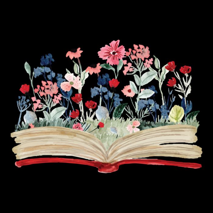 Bookworm Avid Reader Flowers Literature Meaningful Gift Book Reading Meaningful Cooling Performance Crew T-Shirt