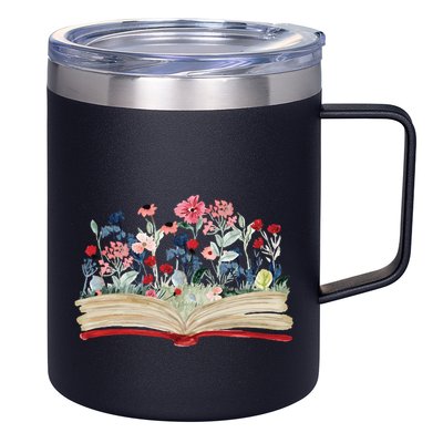 Bookworm Avid Reader Flowers Literature Meaningful Gift Book Reading Meaningful 12oz Stainless Steel Coffee Mug