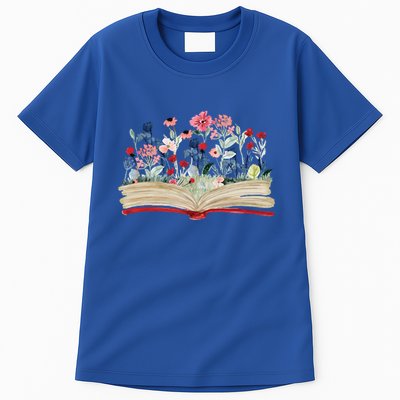 Bookworm Avid Reader Flowers Literature Meaningful Gift Book Reading Meaningful Tall T-Shirt