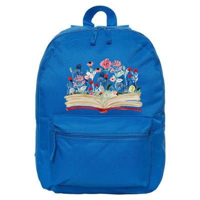 Bookworm Avid Reader Flowers Literature Meaningful Gift Book Reading Meaningful 16 in Basic Backpack