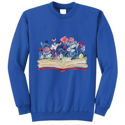 Bookworm Avid Reader Flowers Literature Meaningful Gift Book Reading Meaningful Tall Sweatshirt