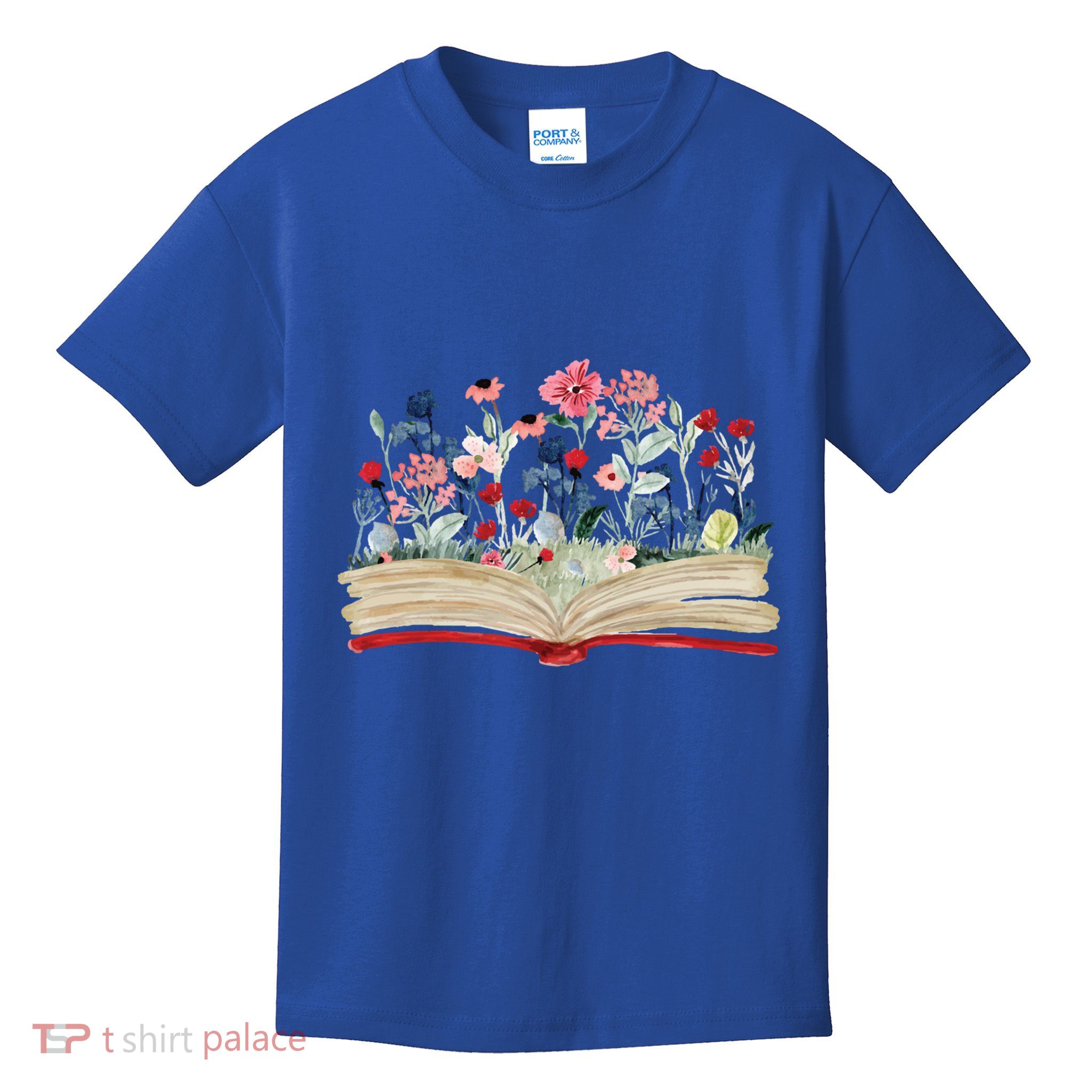 Bookworm Avid Reader Flowers Literature Meaningful Gift Book Reading Meaningful Kids T-Shirt