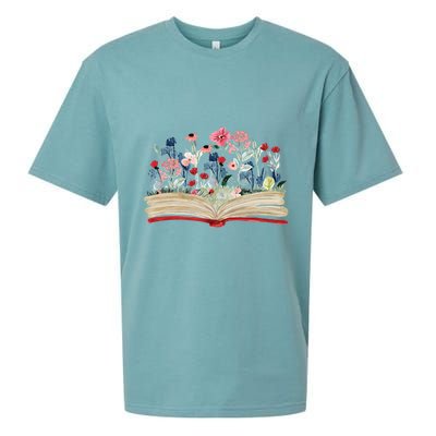 Bookworm Avid Reader Flowers Literature Meaningful Gift Book Reading Meaningful Sueded Cloud Jersey T-Shirt