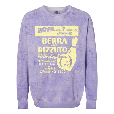 BERRA AND RIZZUTO BOWLING LANES Colorblast Crewneck Sweatshirt