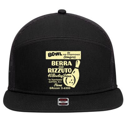 BERRA AND RIZZUTO BOWLING LANES 7 Panel Mesh Trucker Snapback Hat