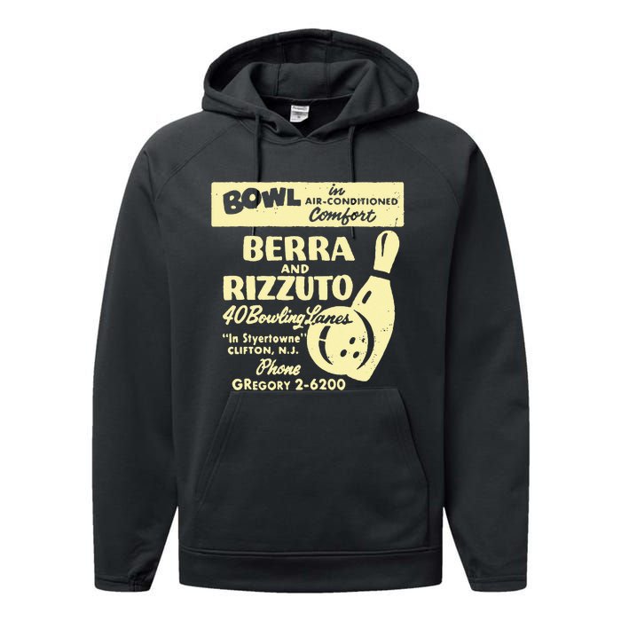 BERRA AND RIZZUTO BOWLING LANES Performance Fleece Hoodie