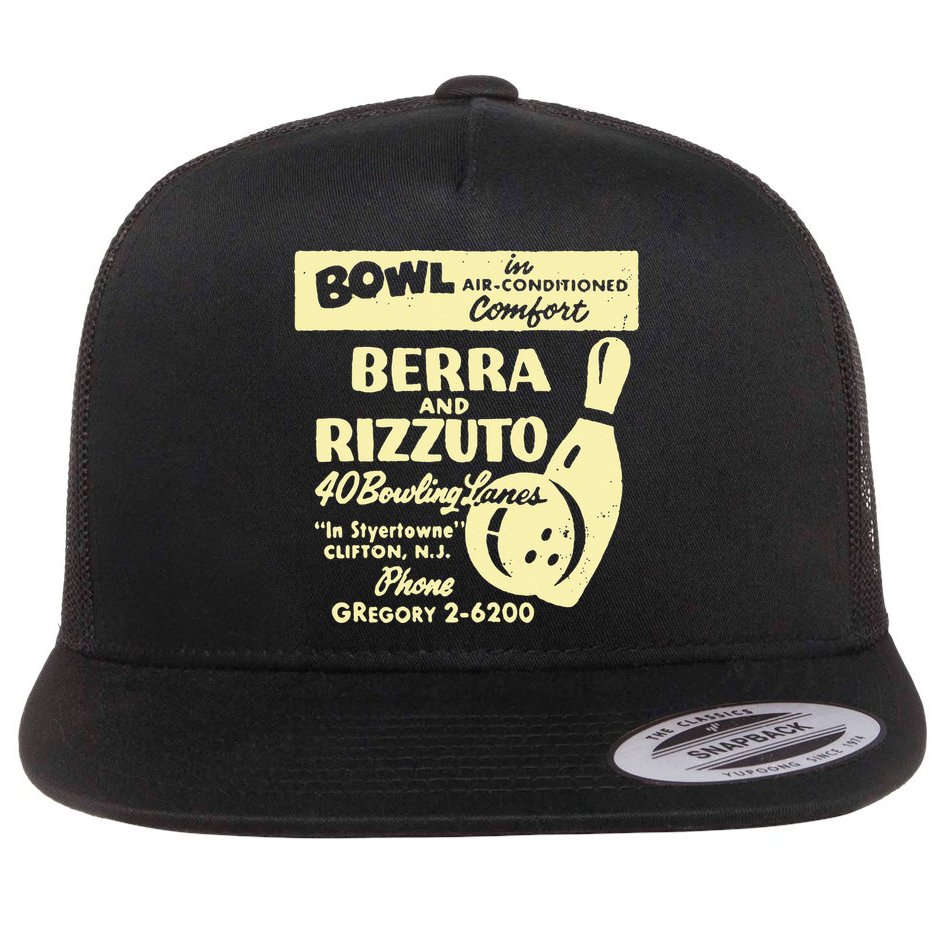 BERRA AND RIZZUTO BOWLING LANES Flat Bill Trucker Hat