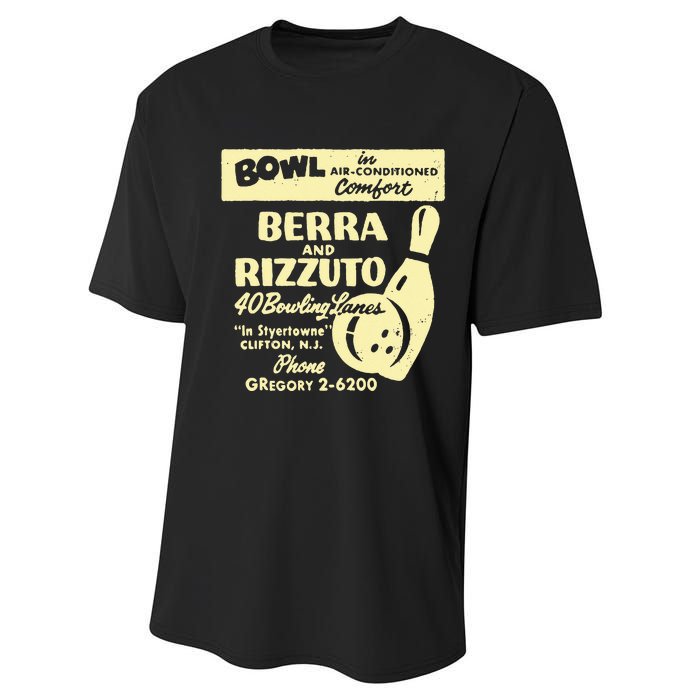 BERRA AND RIZZUTO BOWLING LANES Performance Sprint T-Shirt