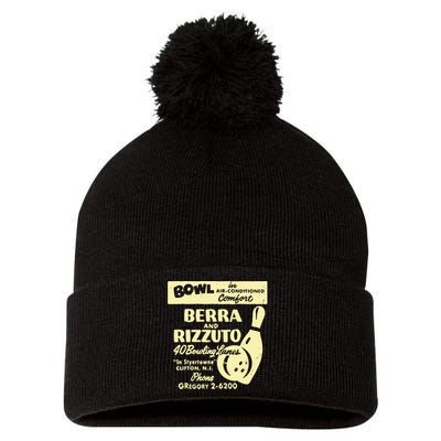 BERRA AND RIZZUTO BOWLING LANES Pom Pom 12in Knit Beanie