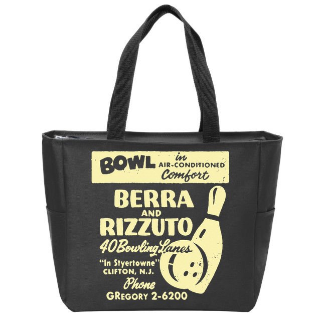 BERRA AND RIZZUTO BOWLING LANES Zip Tote Bag