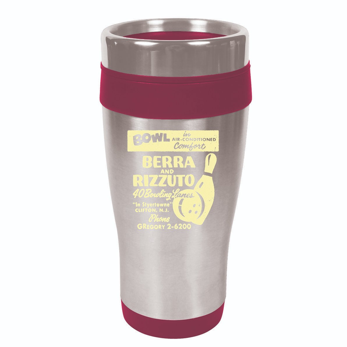 BERRA AND RIZZUTO BOWLING LANES 16oz Travel Tumbler