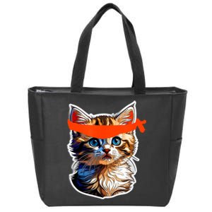 Be A Roaring Kitty Game The Stop Orange Bandana Meme Zip Tote Bag