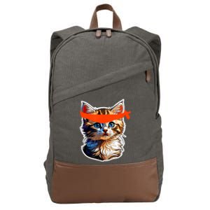 Be A Roaring Kitty Game The Stop Orange Bandana Meme Cotton Canvas Backpack