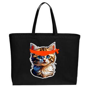 Be A Roaring Kitty Game The Stop Orange Bandana Meme Cotton Canvas Jumbo Tote