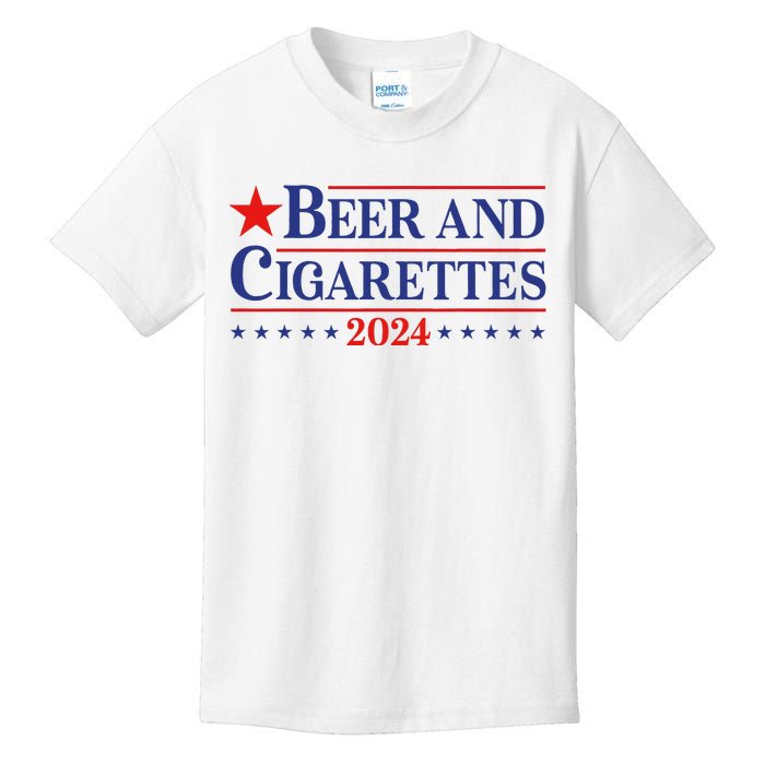 Beer And Retro Cigarettes 2024 Funny Apparel Kids T-Shirt