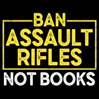 Ban Assault Rifles Not Books Drawstring Bag