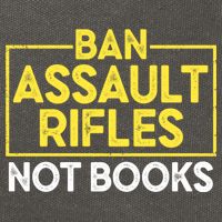 Ban Assault Rifles Not Books Cotton Canvas Backpack