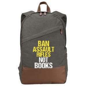 Ban Assault Rifles Not Books Cotton Canvas Backpack