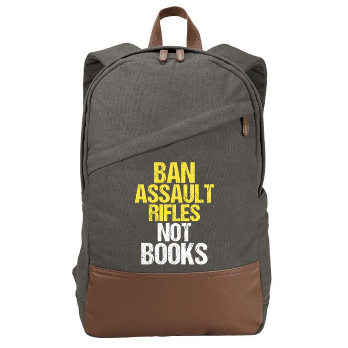 Ban Assault Rifles Not Books Cotton Canvas Backpack