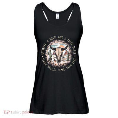 Between A Rock And A Hard Place Tears Rollin Down Sunshine Ladies Essential Flowy Tank