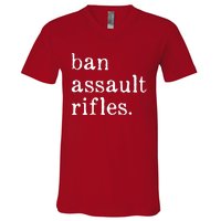 Ban Assault Rifles V-Neck T-Shirt